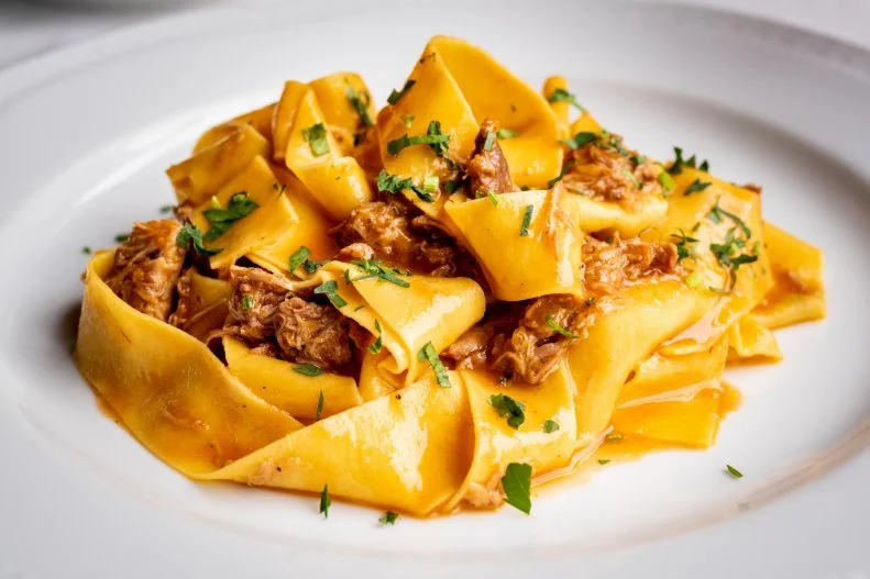 Since 1993, Ristorante Bartolotta has specialized in impeccably prepared rustic Italian cuisine, including pasta like Pappardelle al Ragu d’Anatra. The dish sums up restaurant’s homey style, with wide ribbons that seem to absorb slow-braised duck ragu and Grana Padano. Like the restaurant itself — set in a historic brewery building in downtown Wauwatosa — it’s unpretentious and appealing