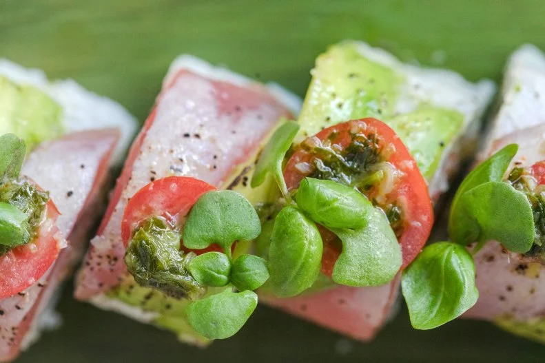 Obon Sushi and Ramen crafts both of its namesake specialties equally well. The Tataki Maki roll, which has shrimp tempura, spicy crab, cucumber, seared tuna and avocado, is topped with micro basil, marinated tomatoes and chimichurri. Order it alongside a bowl of tonkotsu or vegetarian red miso ramen.
