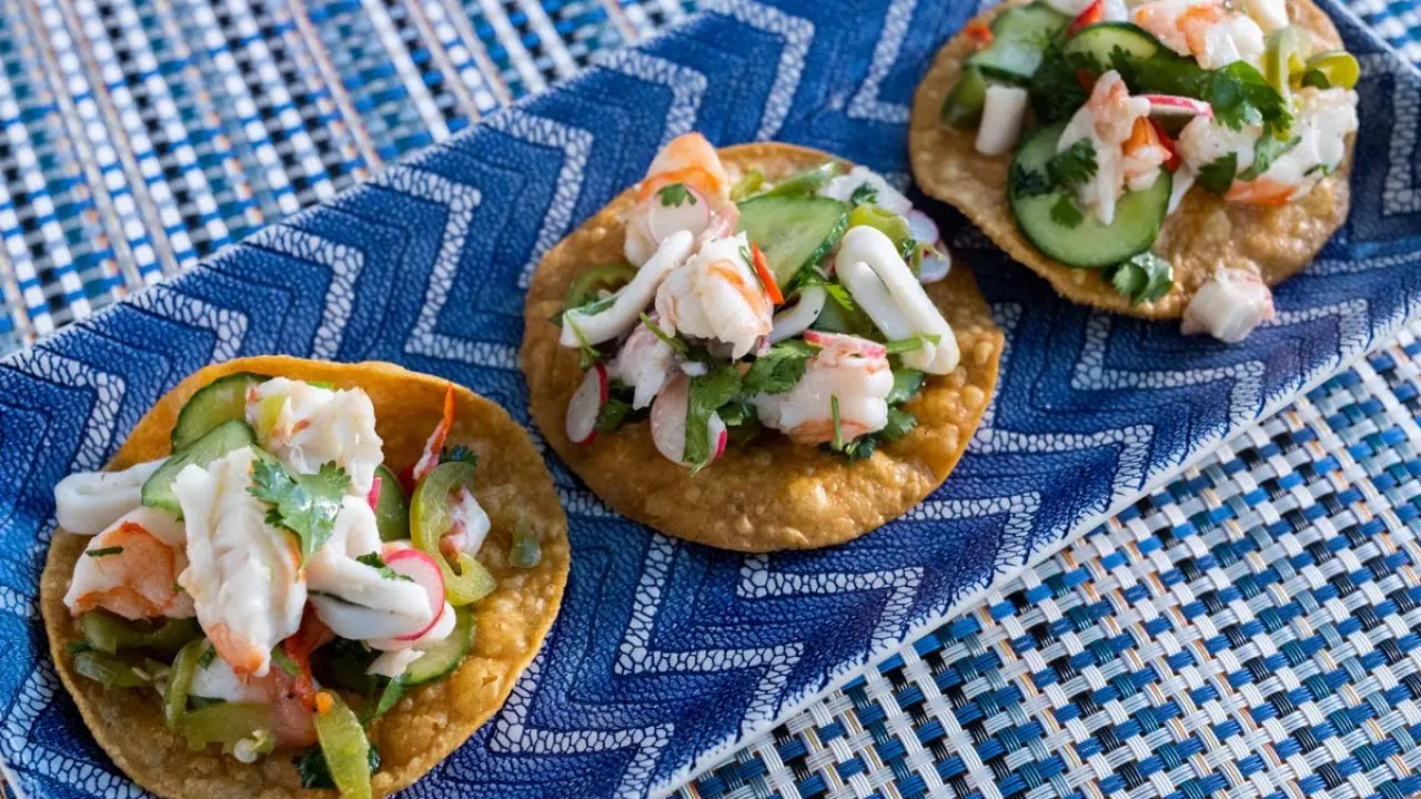 Seafood Tostada