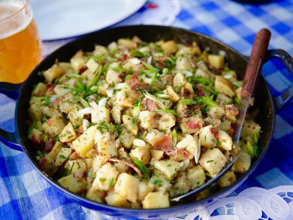 Pickle Brine German Potato Salad Recipe | Molly Yeh | Food Network