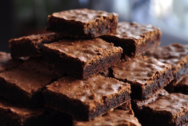 Pile of Delicious Chocolate Brownies