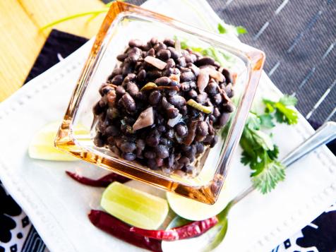 Black Beans with Garlic, Onion and Jalapeno