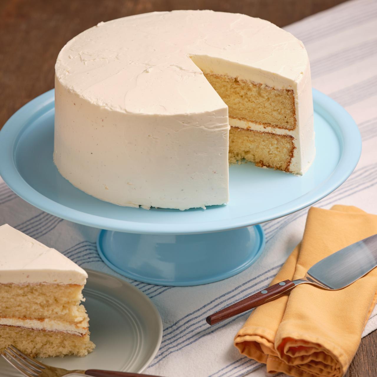 Sprinkle sponge cake with whipped vanilla buttercream — Baking Martha