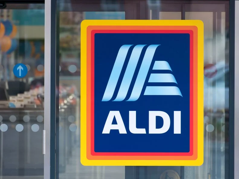 CARDIFF, UNITED KINGDOM - AUGUST 30: An Aldi shop sign seen on August 30, 2018 in Cardiff, United Kingdom. (Photo by Matthew Horwood/Getty Images)