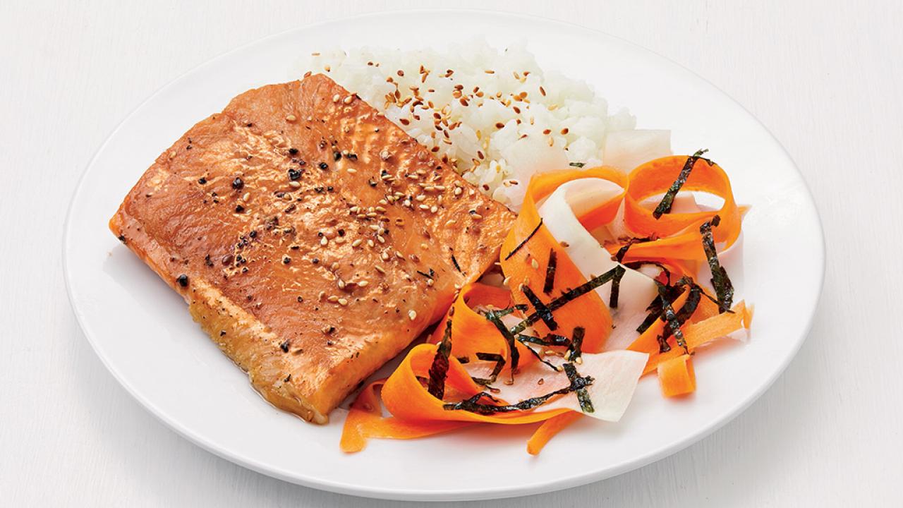 Teriyaki Arctic Char with Pickled Vegetables