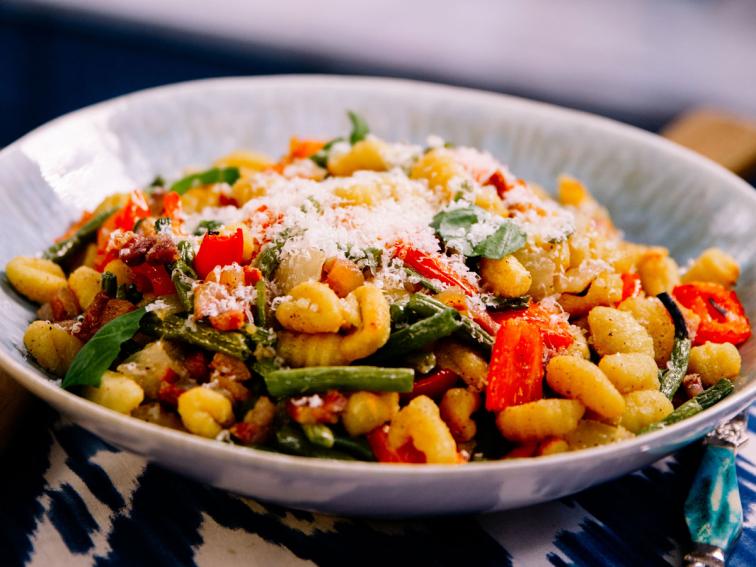 Roasted Gnocchi and Veggie Cheat Sheet Recipe Jeff Mauro Food Network