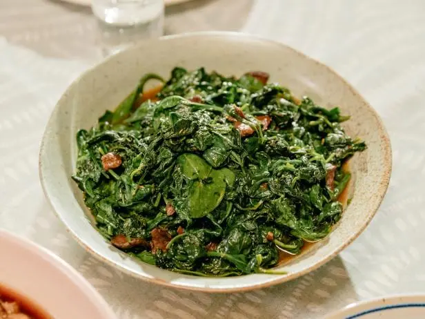 Spinach with Black Garlic Recipe | Molly Yeh | Food Network