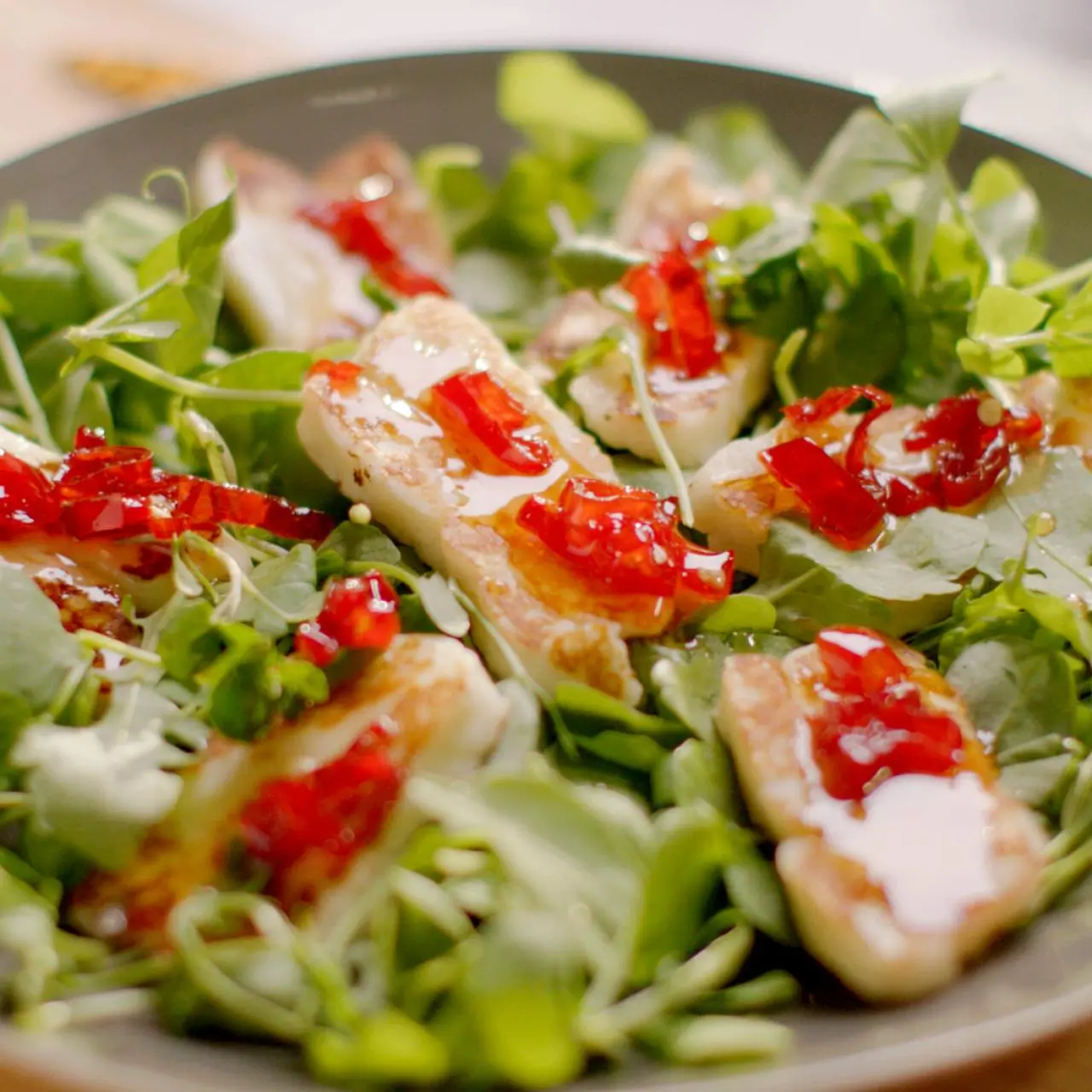 Halloumi with Quick Sweet Chilli Sauce