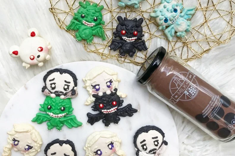 This farmers market bakery takes the macaron concept to new heights. Still using the difficult technique of creating the French cookie, the bakers take creative liberties with the flavors — like Matcha Oreo, Butterbeer or Cookie Dough — and the designs, with fabulous themes such as Game of Thrones, Harry Potter and Spider-Man.