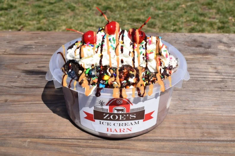 This Hudson Valley ice cream spot boasts that its ice cream gets from cow to cone in three days, meaning the scoops you get are ultra-fresh! In fact, every dairy item here is ultra-fresh, including the whipped cream. So, go ahead and splurge on the signature Zoe sundae, a feast for the whole family with 10 scoops of your choice of flavors and a little bit of everything from the barn: cone pieces, hot fudge, freshly whipped cream, sprinkles, Oreos and more. 