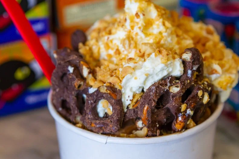 With candy, cookies, ice cream and throwback toys, this spot is a dream for both kids and kids at heart. Don’t bypass the ice cream sundaes, specifically the Kitchen Sink, filled with tons of goodness. Peanut butter and chocolate ice cream is drizzled with toffee sauce and topped with chocolate pretzels, butterscotch chips, whipped cream and a smattering of peanuts.