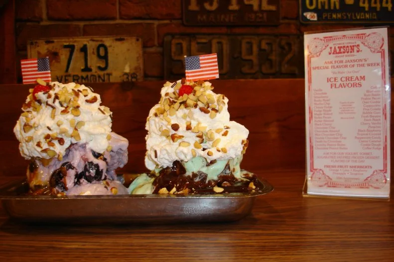 No trip to southern Florida is complete without a visit to Jaxson’s, a shop that's been slinging some of the best ice cream creations in the region since the 1950s. Today this funky institution is a well-known destination for massive desserts like the Half and Half sundae: any two of your favorite flavors paired with half butterscotch sauce and half hot fudge, garnished with toasted almonds, whipped cream and a cherry, and served with sidecars of the two sauces. 