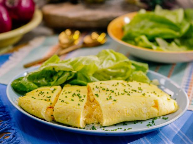 Classic French Omelette with Side Salad image