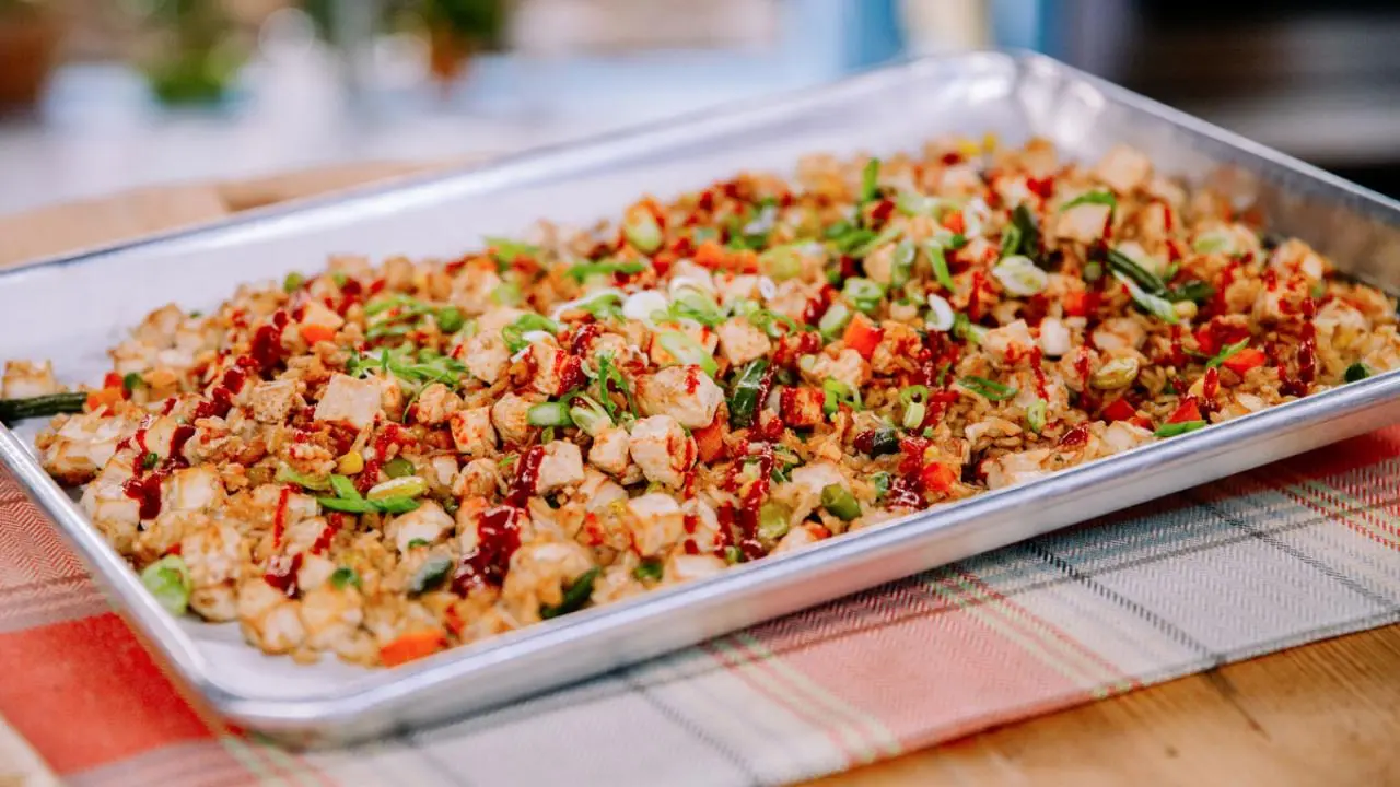 Sheet Pan Fried Rice with Tofu