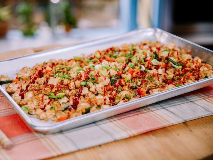 Sheet Pan Fried Rice with Tofu Recipe Katie Lee Biegel Food Network