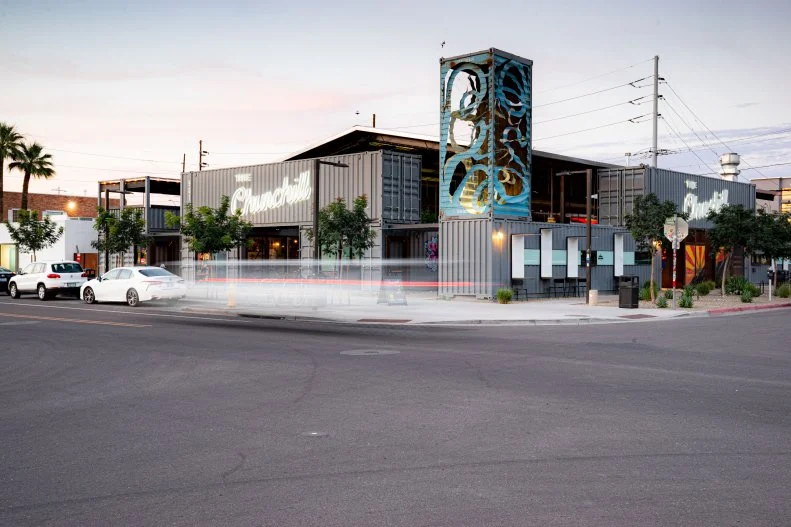 If a food heaven exists, it’s a place where you can get pizza, tacos and burgers from different local restaurants. At <a target="_blank" href="https://thechurchillphx.com/">The Churchill</a> in the Roosevelt Art's District, your group can embrace their food-driven differences by hitting up Provecho for tacos, Freak Bros. for Neapolitan-style pizza, and Commander Hamburger for burgers from Chef Bernie Kantak (The Gladly, Citizen Public House). You can also play lawn games, grab a beer or cocktail, or shop in The Churchill’s nifty retail spots. This communal, open-air space is stylishly built out of repurposed shipping containers.