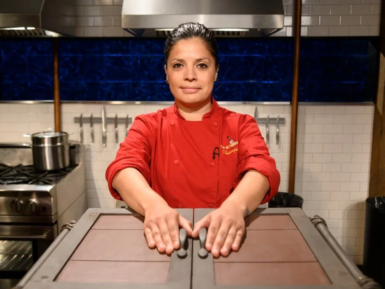 Contestant Laura Gonzalez during the Champions Tournament, as seen on Chopped, Season 45.
