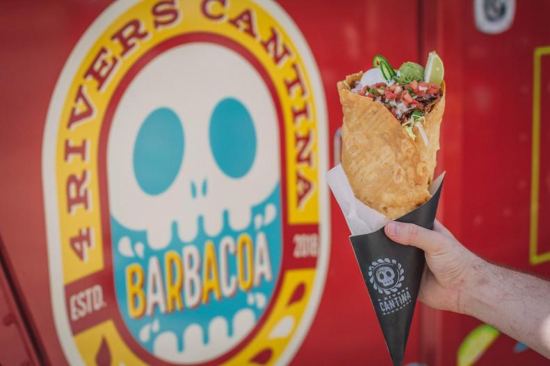 Get a taste of real Orlando at Disney Springs by buying lunch or dinner at the <a target="_blank" href="https://disneyworld.disney.go.com/dining/disney-springs/4-rivers-cantina-food-truck/">4 Rivers Cantina Barbacoa Food Truck</a>. One of a bunch of food trucks scattered around Disney Springs, this one is run by the same folks as the über-popular homegrown barbecue chain 4 Rivers Smokehouse — and those folks know how to smoke meats. Here you can get brisket and pulled pork cooked barbacoa-style as it is in Mexico City, then served, in some cases, in taco cones, which are easy to eat without utensils. The plant-based crowd (and everyone else) waxes poetic over the squash-blossom quesadilla, and all other items can be made vegetarian too. Want more? Disney-run food trucks include Cookie Dough and Everything Sweet, Mac & Cheese, and Springs’ Street Tacos. They’re usually parked near Jaleo and the AMC multiplex.