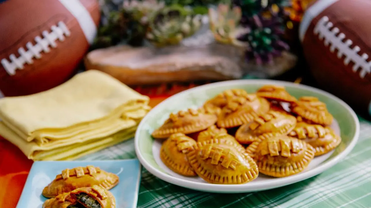 Spinach and Artichoke Football Empanadas