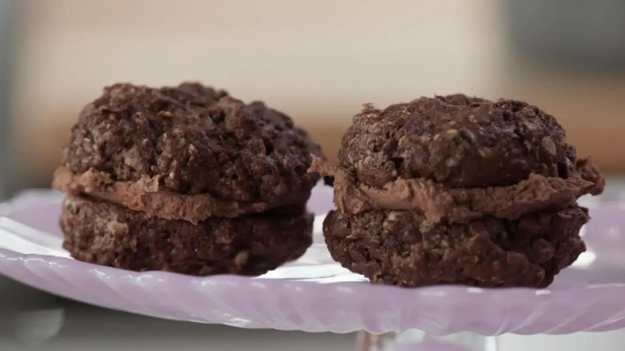 Chocolate Almond Sandwich Cookies