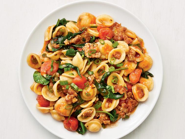 Orecchiette with Sausage and Spinach Recipe | Food Network Kitchen ...