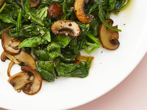 Sauteed Spinach and Mushrooms Recipe | Valerie Bertinelli | Food Network