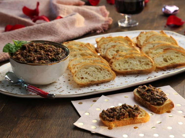 Crostini with Anchovy Tapenade Recipe | Valerie Bertinelli | Food Network