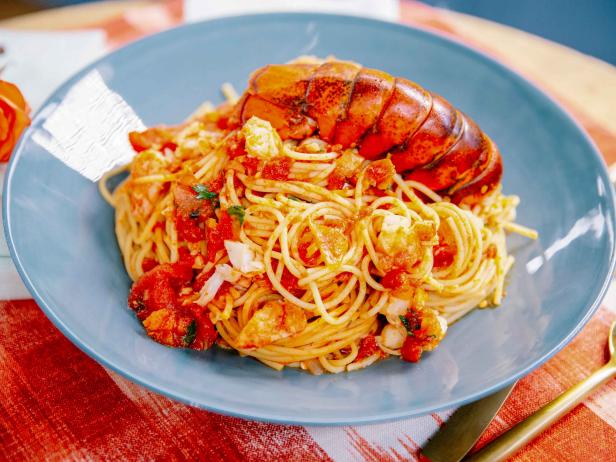 Sunny Anderson makes Katie Lee's Spicy Lobster Pasta, as seen on The Kitchen, Season 23.