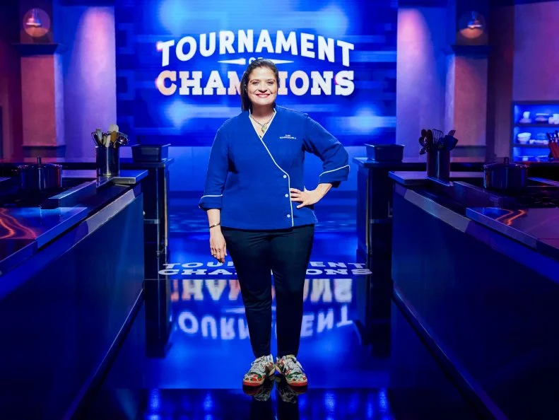 Competitor Alex Guarnaschelli, as seen on Tournament of Champions, Season 1.
