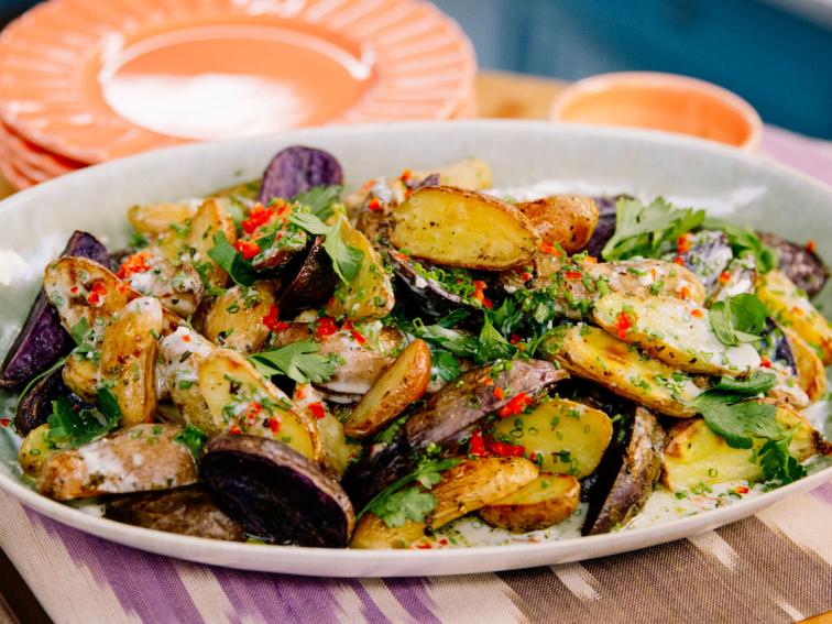 Roasted Potatoes with Warm Blue Cheese Sauce Recipe Geoffrey Zakarian
