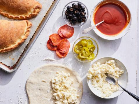 Homemade Calzones with Fillings Bar