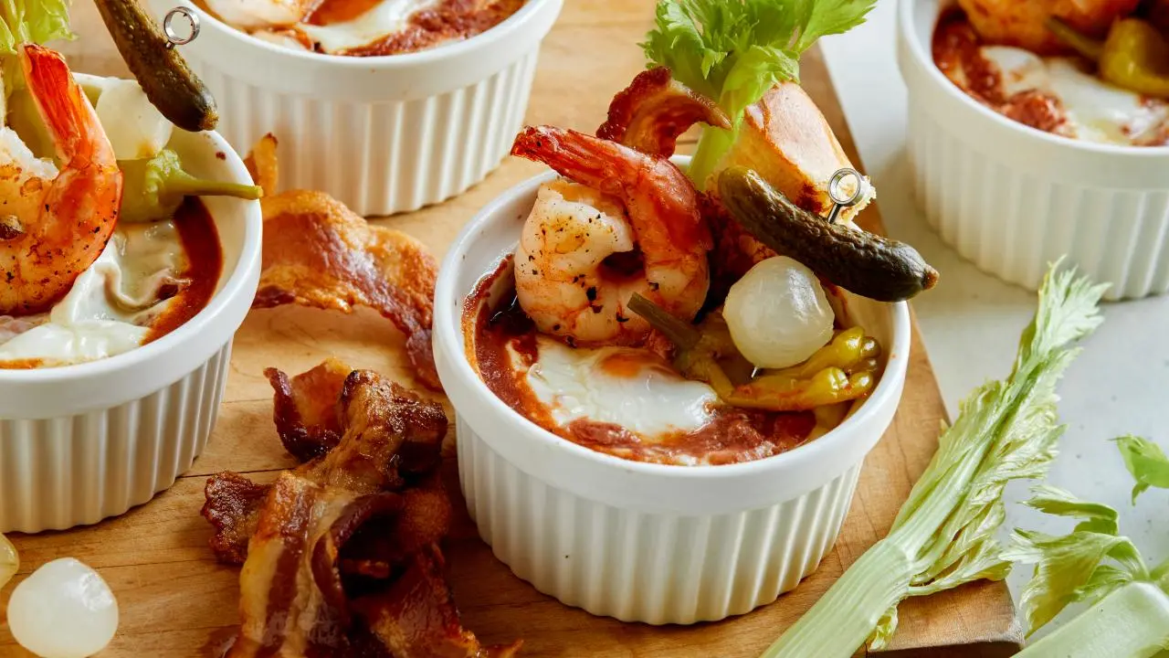 Bloody Mary Egg Bake