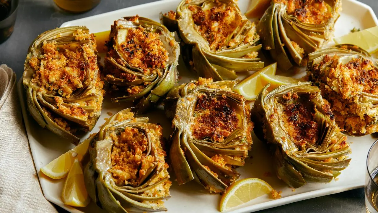 Crab Cake-Stuffed Artichokes