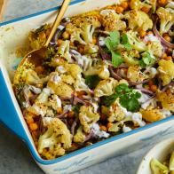 Curried Cauliflower and Chickpea Dump Dinner