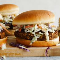 Instant Pot Lentil-Veggie Burgers with Slaw