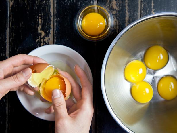 Rotten egg? What's up with this huge, weird-looking yolk?