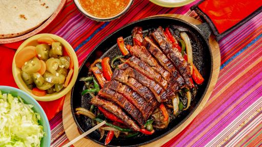 Grilled flank steak clearance fajitas