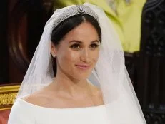 Meghan Markle in St George's Chapel, Windsor Castle for her wedding to Prince Harry. PRESS ASSOCIATION Photo. Picture date: Saturday May 19, 2018. See PA story ROYAL Wedding. Photo credit should read: Jonathan Brady/PA Wire