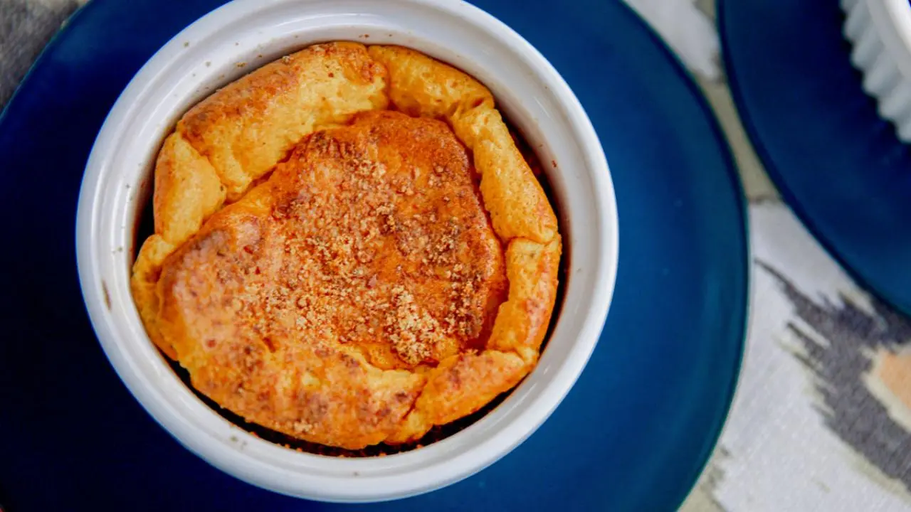BBQ Sweet Potato and Parmesan Souffle