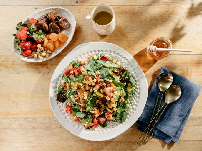 Strawberry and Hazelnut Salad with Orange Blossom Dressing Recipe ...