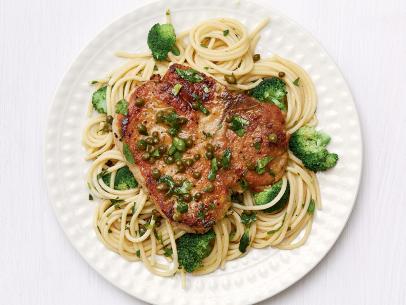 Pork Chop Piccata with Spaghetti-image