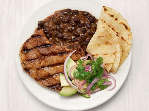 Spicy Pork Chops with Black Beans