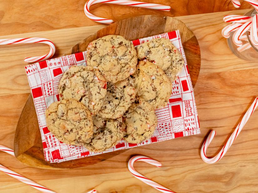 Katie Lee features Dark Chocolate Chunk and Candy Cane Cookies, as seen on Food Network Kitchen Live.