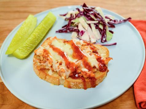 Open-Face BBQ Chicken Melts