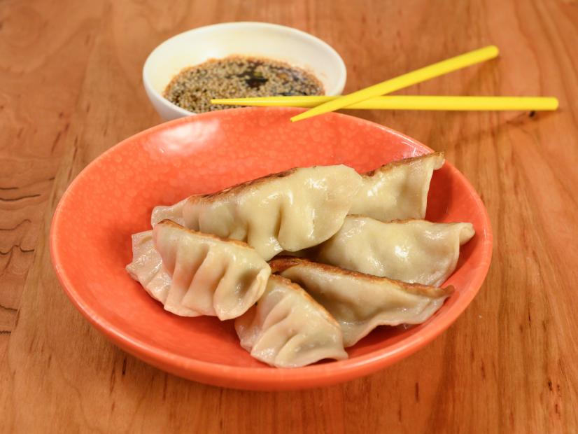 Pork and Scallion Dumplings, as seen on Food Network Kitchen Live.