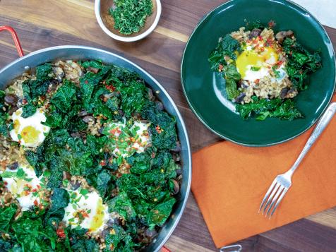 Mushroom and Kale Paella