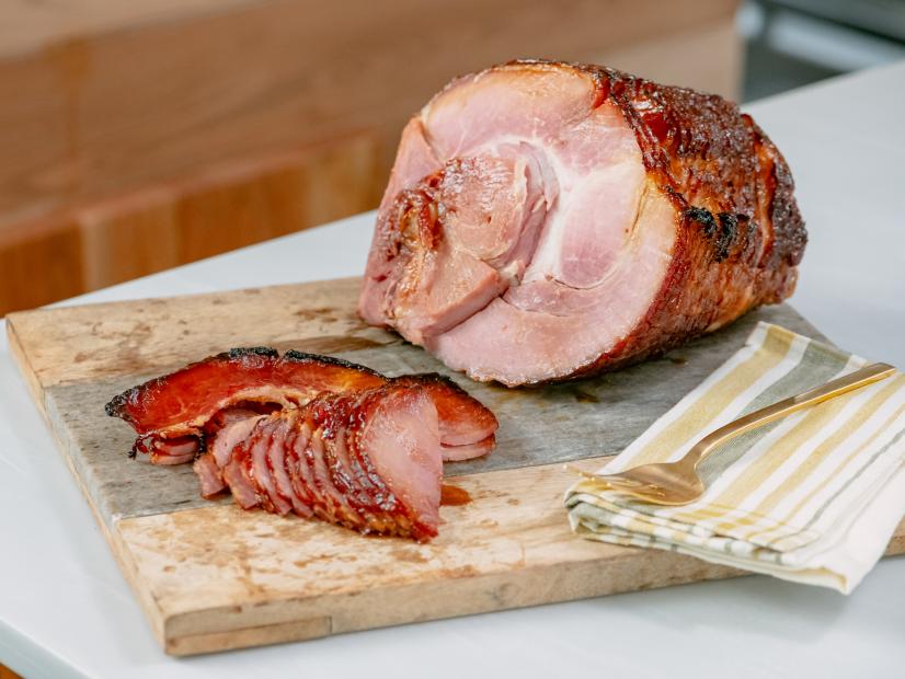 Michael Symon features Habanero Bourbon Glazed Ham, as seen on Food Network Kitchen Live.