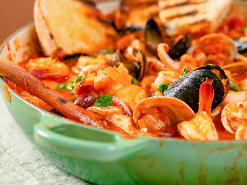 Michael Symon features Seafood Stew, as seen on Food Network Kitchen Live.