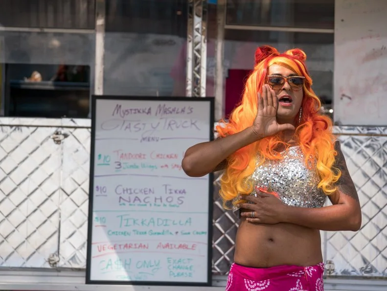 Mystika Masala team member, Navin Hapriprasad, as seen on The Great Food Truck Race, Season 12..