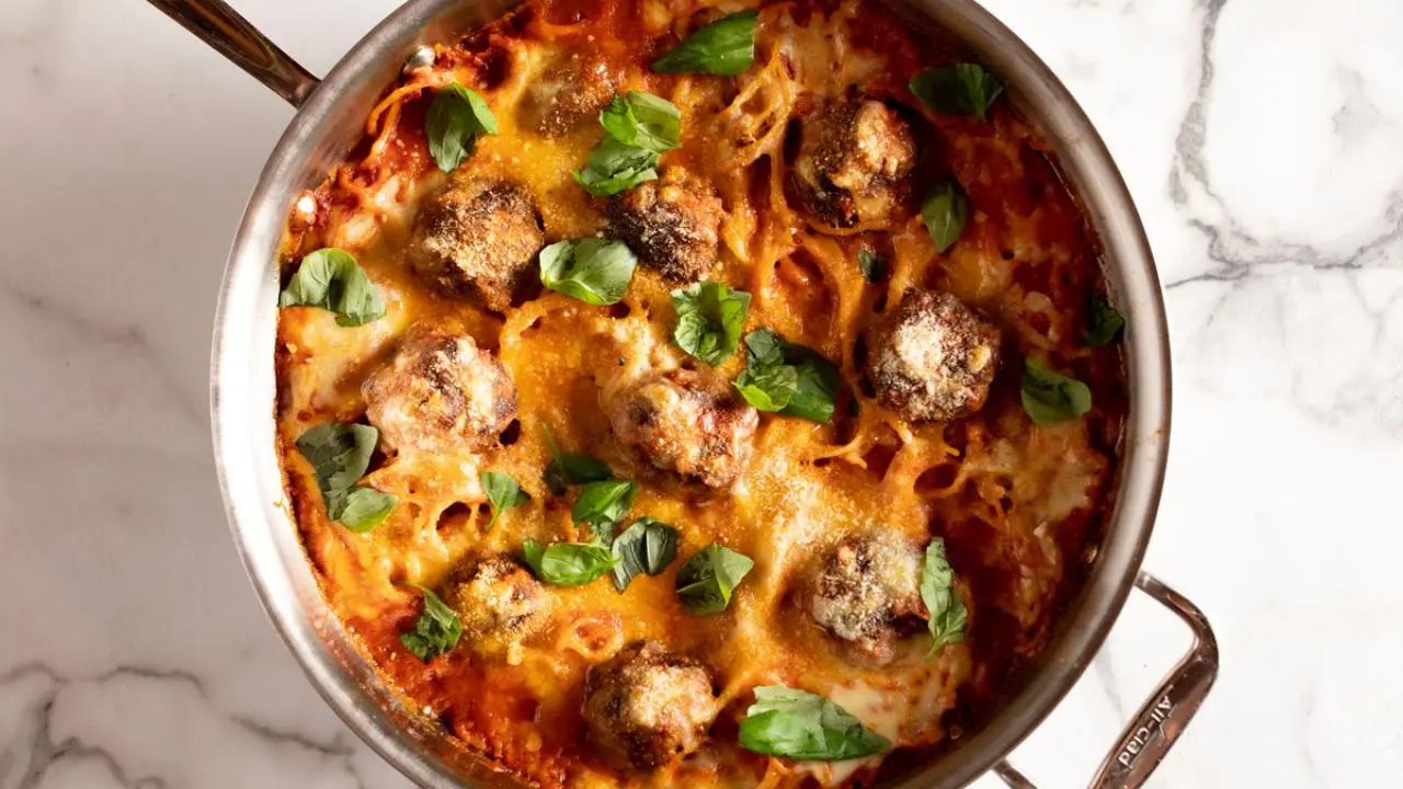 Skillet Spaghetti and Meatballs